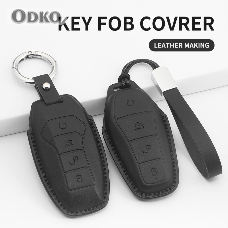 Car Key Cover For BYD Atto 3 Han EV Dolphin PU Car Key Protector Shell Accessories
