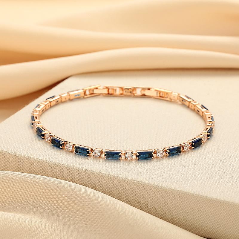 Синий прямоугольный браслет, винтажный стиль, изысканное и уникальное украшение.