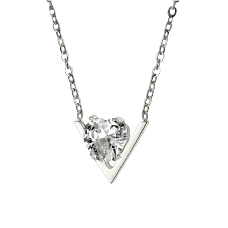 

Хирургическая нержавеющая сталь CZ бриллиант V сердце 18K золото розовый Можно носить Все [Галантный] Ожерелье, Гипоаллергенный, Плакированный, 18kgp, Золото, Золото, Серебро,