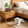 Little Household Canister With See Through Body And Slip Resistant Bottom Ideal For Storing Dry Pet Meals