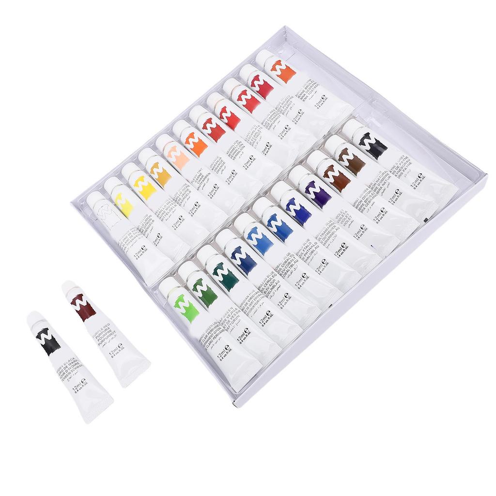 12ml Watercolor Paint Set Professional Multiple Color Paint Tubes for Artists and Beginners 24 Colors