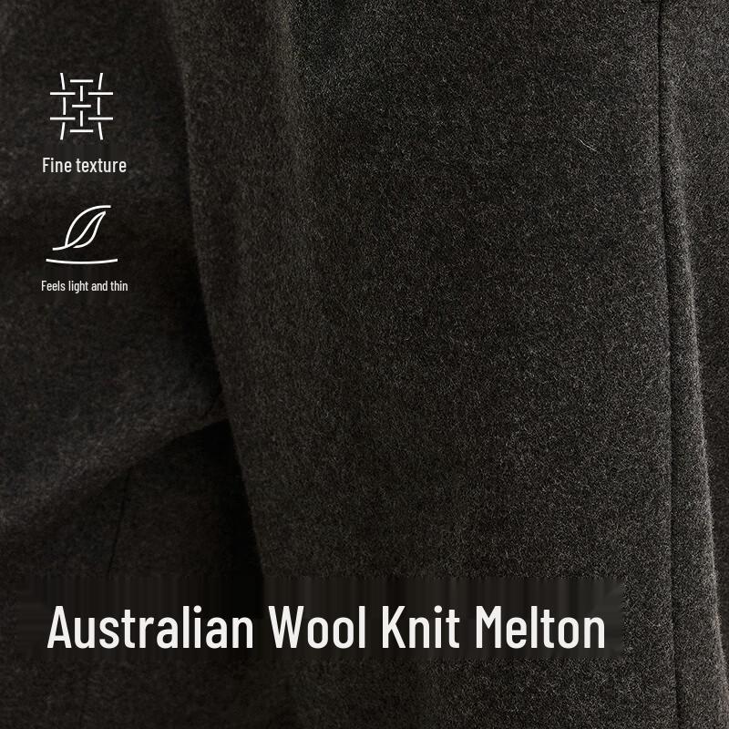 LESS 2025 Winter Merino Wool Casual Straight-Leg Pants