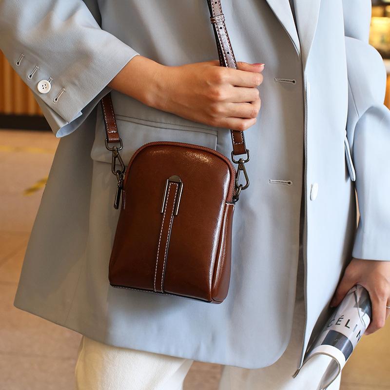 Phone Bag for Women Crossbody Bag 2025 New Fashion Versatile Large Capacity Cowhide Small Bag Genuine Leather Shoulder Bag for Women