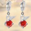 925 Stamp Silver Plated Women Earrings Cute Goose Drop Pendant Multicolor Zircon Earring For Women Girl Jewelry