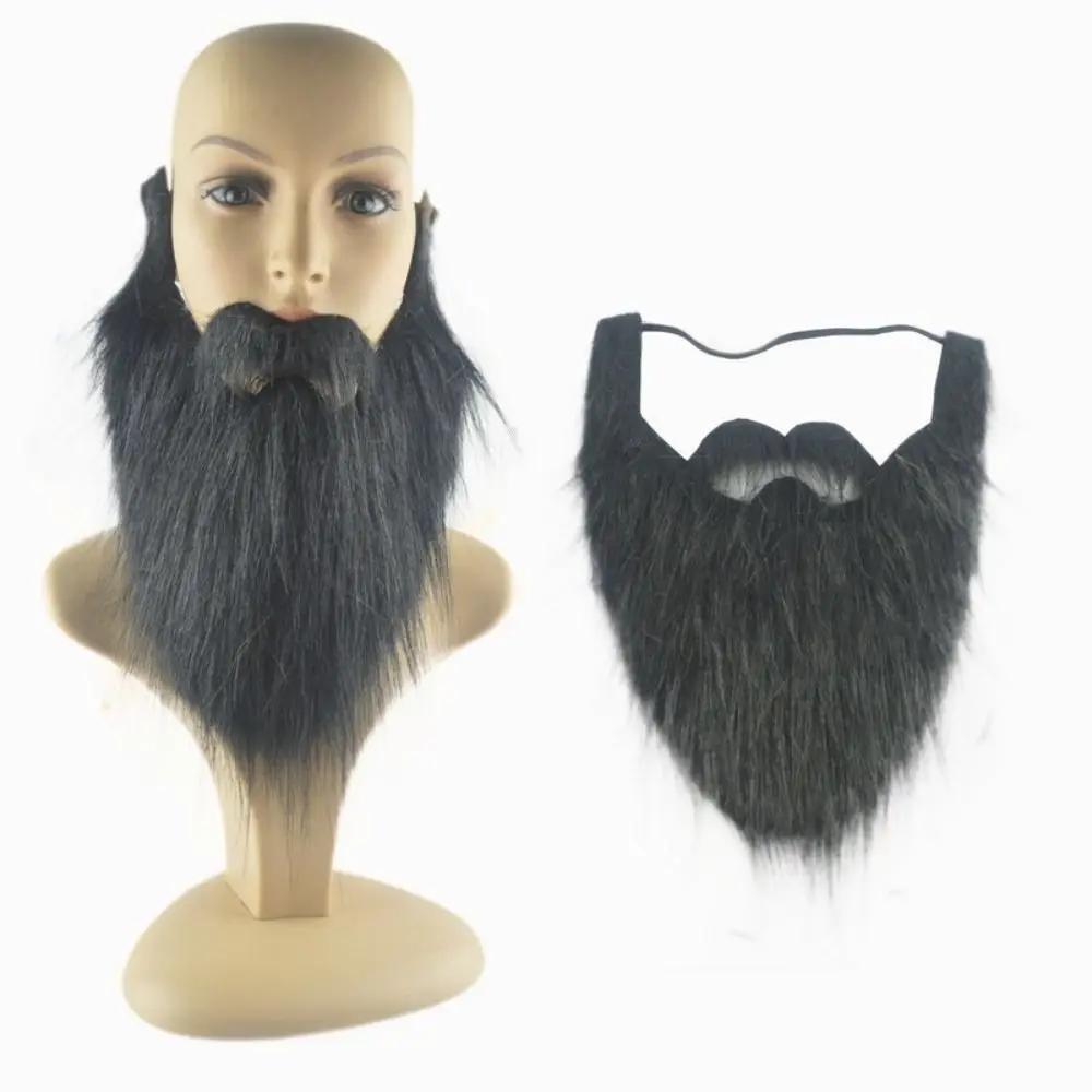 30CM Realistic Artificial Fake Beard Long Fluff Mustache Grandpa Santa Claus Cosplay Halloween Costume Party Props