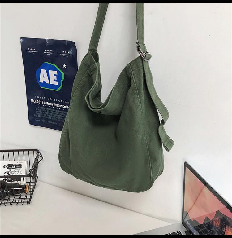Large Canvas Messenger Bag Shoulder Bag for Women Fashi Hobo Bag Vintage Travel Purse Women's Canvas Crossbody Bag