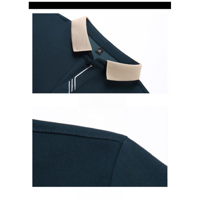 Men'S Short-Sleeve T-Shirt Summer Scissor Collar Casual Youth Men'S Solid Color Half-Sleeve Polo Shirt
