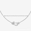 Women's 18K Rose Gold Fred Medium Diamond Horseshoe Necklace with Horizontal Nautical Buckle Choker.