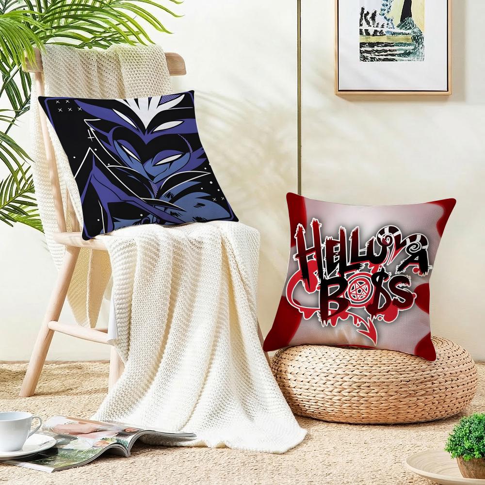 Devilish HHelluva BossS Cushion Cover Breathable and skinfriendly linen pillowcase square removable and washable cushion