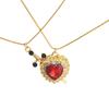 2pcs Fashion Creative Love Sword Heart Shape Pendant Necklace Couples Women and Men Party Jewelry Couple Gift Accessories