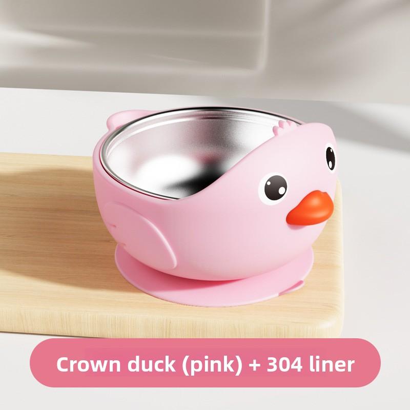 Baby-specific Suction Cup Anti-fall and Anti-scald Feeding Bowl