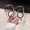 Crystal Color Magnetic Phone Case for Apple 17 Pro Max with Trendy Metal Lens Frame and Large Hole