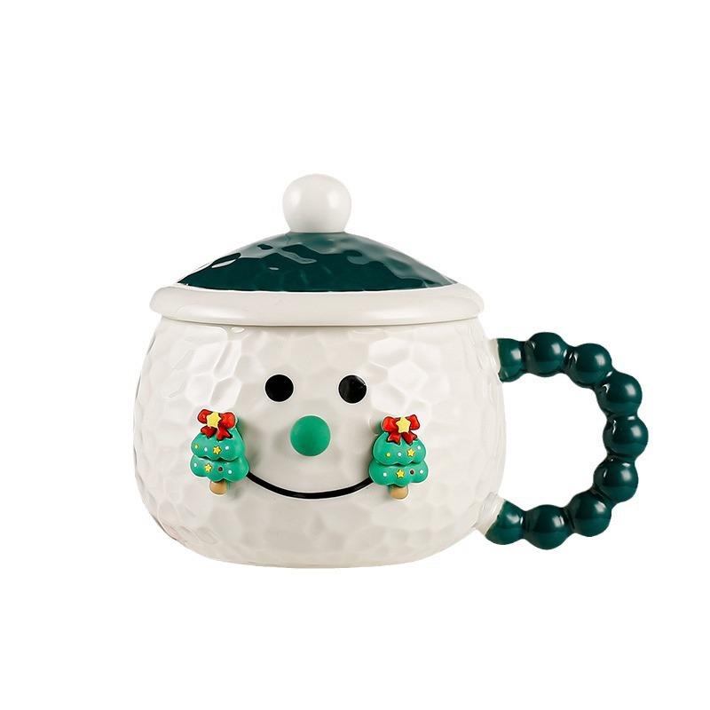 Kreativ julegave Keramisk kopp Tegneseriekopp Høy verdi Vannkopp Suvenir Julekopp
