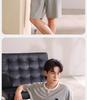 Xuan Liang Sleepwear Men's Summer Thin Cotton Short sleeved Shorts Cool Feel Waffle Outerwear Home Clothes Set