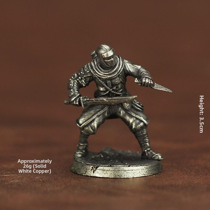 New Metal Chess Piece Samurai Ninja Ancient Soldier Model Toy Desktop Game Gift Display Piece Static Action Figure Collectible