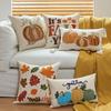 Autumn Maple Leaf Pumpkin Pillowcase for Thanksgiving & Halloween Decor