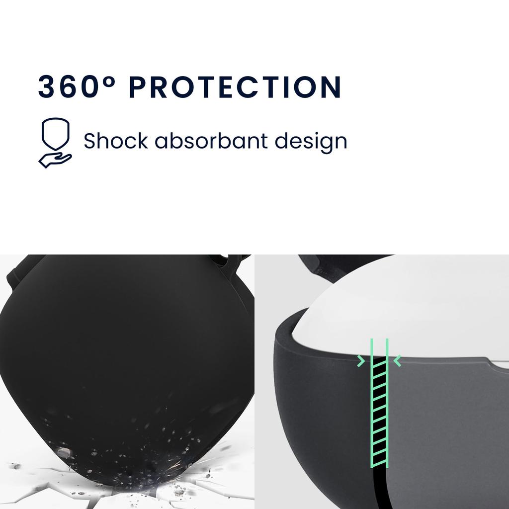 kwmobile Earphone Case Compatible with Anker Soundcore P40i Wireless Drop Black - Earphones, Silicone, Protection,