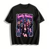 Spooky Huntrix Gothic Girl Group Print Top E-Girl Aesthetic Cool Casual Tee Pure Cotton T-shirt