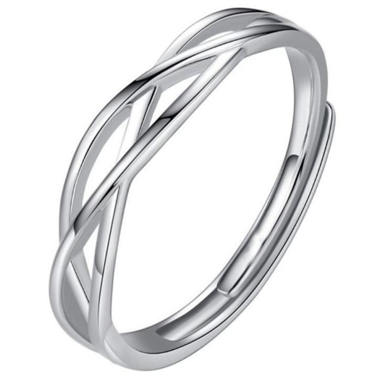 Adjustable Entangled Rings for Trendy Women Eternities Wedding Promise Engagement Jewelry Accessory Casual Wear