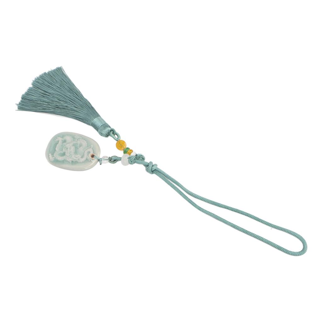 Tassel Pendant Chinese Zodiac Pattern DIY Porcelain Beads Light Weight Elegant Style Decorative