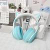 Bluetooth Cat Ear Wireless Headphones with Rainbow Color Adjustable Wired and Wireless New Language For Exquisite Perfect Gift 5.1 Headphones, LED,