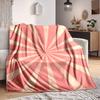 1pc Sunburst Stripes Lightweight Flannel Blanket, Comfortable and Warm Blanket, for Office and Camping Sofa Bed, Livingroom185