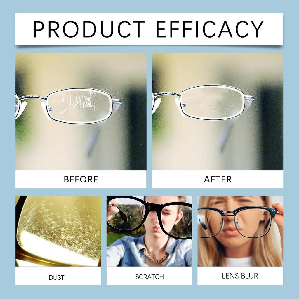 Lens Scratch Remover Repair Abrasion Scratch Renovation Eyeglass Lens Glass Blur Conditioner 100ml