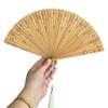 Portable Folding Bamboo Fan Solid Color Elegant Handheld Fans Women's Folding Fan  Party Gift