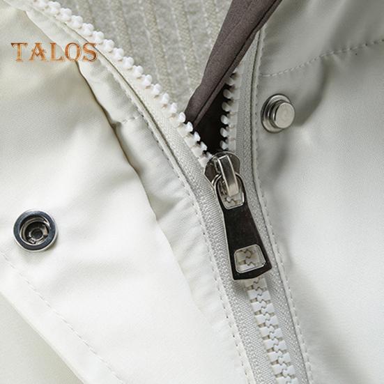 Зимнее пуховое пальто с капюшоном — фото 7