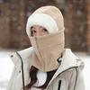 Winter Unisex Windproof Cycling Neck Gaiter With Zipper Design Integrated Cap Thermal Liner for Bike Riding Skiing Motocycle
