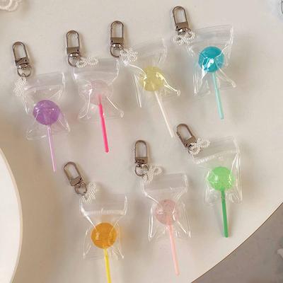 1PC Lovely Resin Candy Lollipop Keychain Mini 3D Simulation Food Key Rings for Men Women Handbag Pendants DIY Kids Jewelry Gifts