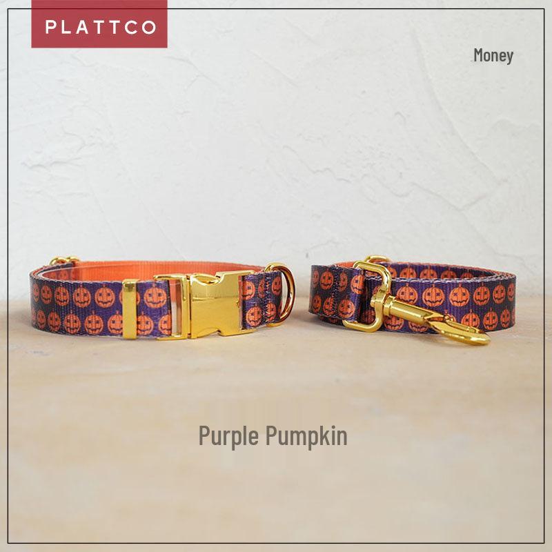 PLATTCO Comfortable Dog Collar & Leash Set with Metal Buckle PDC337 Small