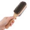 Men Boar Bristle Hair Brush Natural Wooden Wave Brush For Male Beard Hairbrush