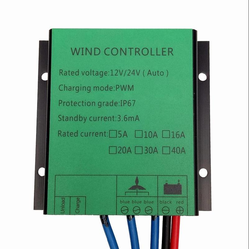 Low Wind Speed 100w -10000W Waterproof PWM Wind Turbine Charge Controller 20A 30A Regulator Voltage 12V 24V 48V House Load