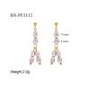 European Baroque Freshwater Pearl Tassel Hoop Earrings, Stainless Steel Gold-Plated, Face-Slimming Ear Jewelry for Women