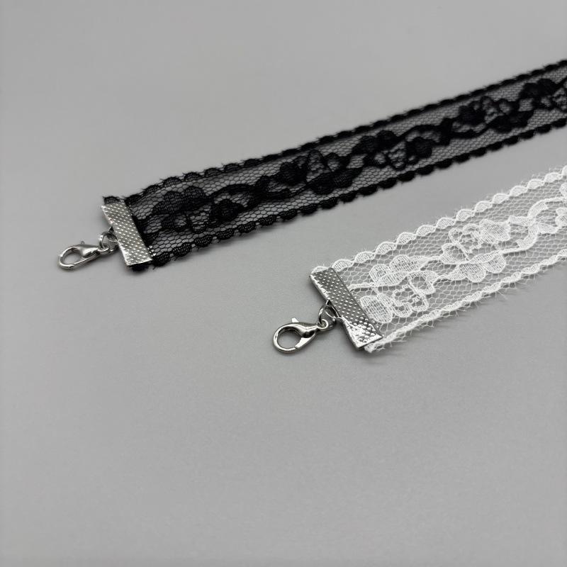 New Black Sexy Lace Flower Necklace For Women Harajuku Gothic Short Choker Collar Necklace Party Female Neck Accessories
