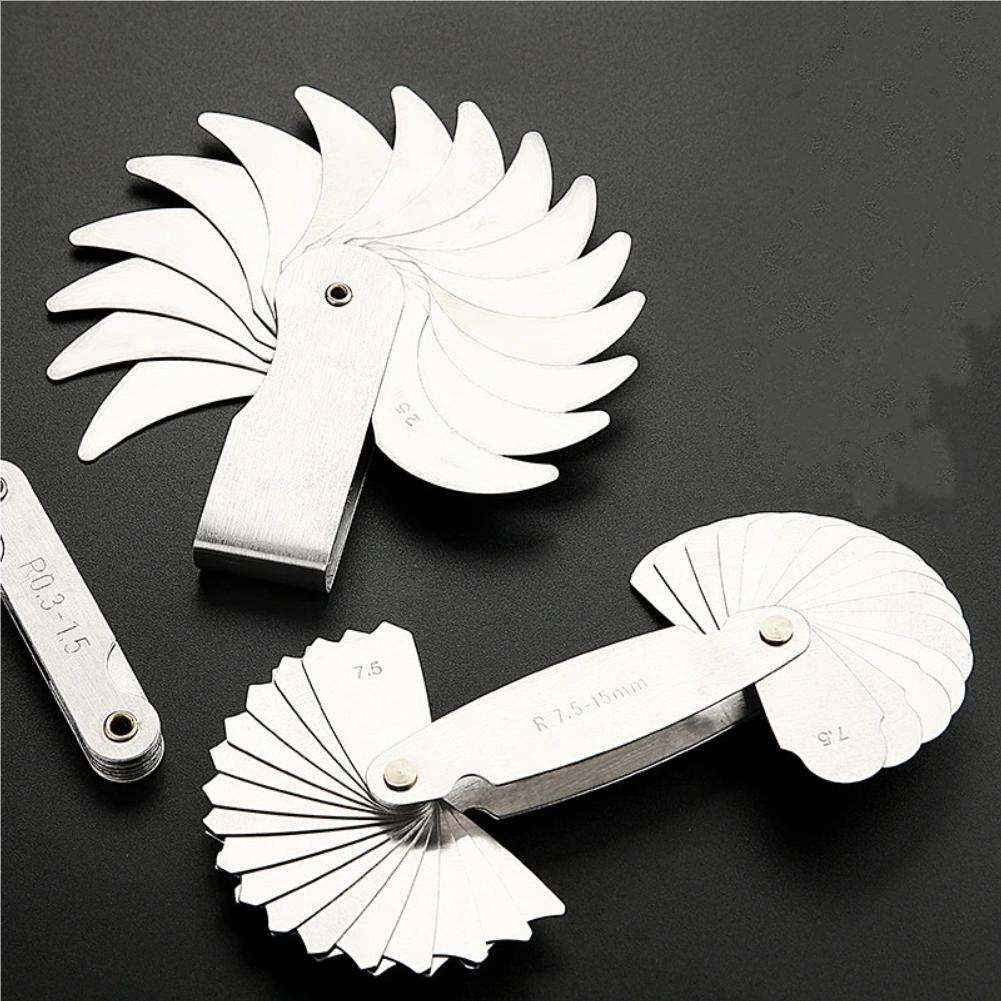 Stainless Steel R Gauge Complete Set Rounding Measuring Instrument High-precision Radius Gauge R Angle Radian Fillet Measuring