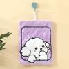 1Pcs Cartoon Kitchen Hanging Hand Towel Cute Little Dog Cloth Absorbent Quick Drying Thick Coral Fleece Soft Cute Towel