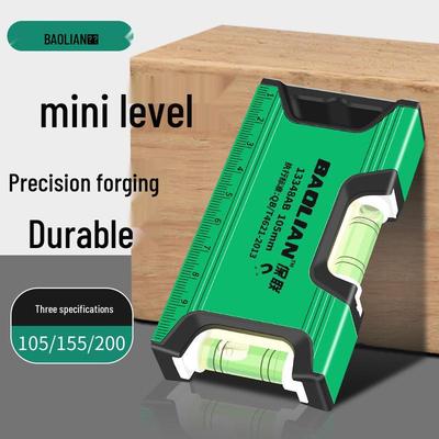 High-Precision Mini Magnetic Level Ruler with Multi-Function Aluminum Alloy Design