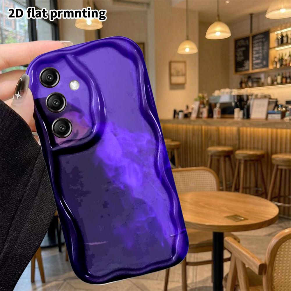 Phone Case: 2D Flat, Fits Samsung Galaxy A34 A35 M05 M06 S20 S22 S21 FE Plus 5G Protective Case, Purple Neon, Perfect Christmas and Halloween Holiday 