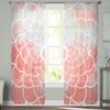 Oil Painting Abstract Floral Texture Pink Sheer Voile Window Curtains Tulle Curtains Living Room Balcony Decoration Drapes