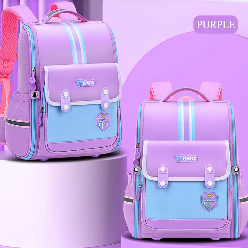 ZMBABY Moda İngiltere Stili Sonbahar Yeni İlkokul Öğrenci Okul Çantası Entegre Tam Açılır Büyük Kapasiteli Çocuk Sırt Çantası 1-3-4. Sınıflar Erkek Çocuk Kitap Çantası