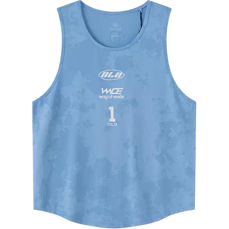 Li Ning Tank Tops Men s Tranquil Blue Crew Neck Moderate Straight Fit AVSV027-3 L