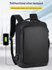 Wielofunkcyjny Wodoodporny Plecak Podróżny USB ze Skórzanym Wykończeniem