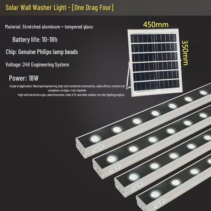 Outdoor Solar LED Wall Washer Lights for Villas and Buildings