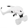 Headband Magnifier Hands Free 1X 1.5X 2X 2.5X 3 .5X Head Mount Magnifier with LED Light for Close Work Reading Sewing