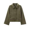 Fashion Style 2024 Autumn New Arrival Women's Casual Simple Fashion Loose Collar Felt Short Coat 1228436