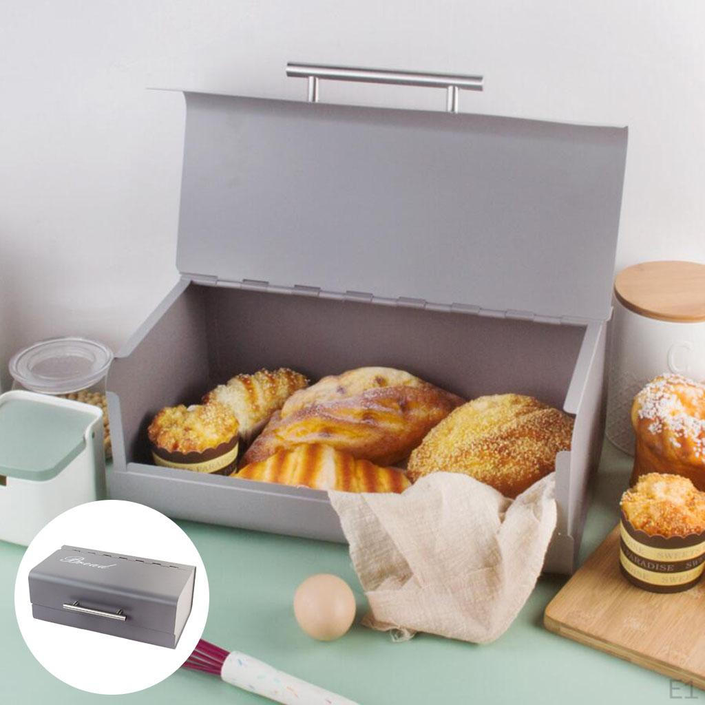 Bread Storage Box with Lid for Kitchen Countertop Coffee Table Organizer Home Storing