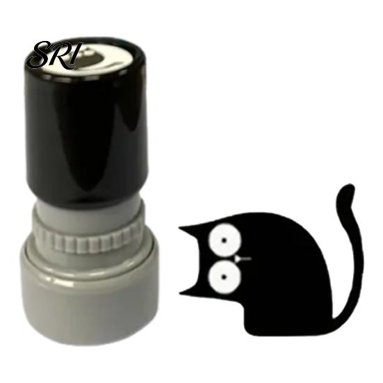 Mini Kitten Stamp Cute Black Cat Self Inking Pattern Craft Project Supplies for Journals Cards Planners Scrapbooks Decoration Decorative