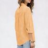 Women's Spring/Summer Casual Striped Loose-fitting Three-Quarter Sleeve Shirt